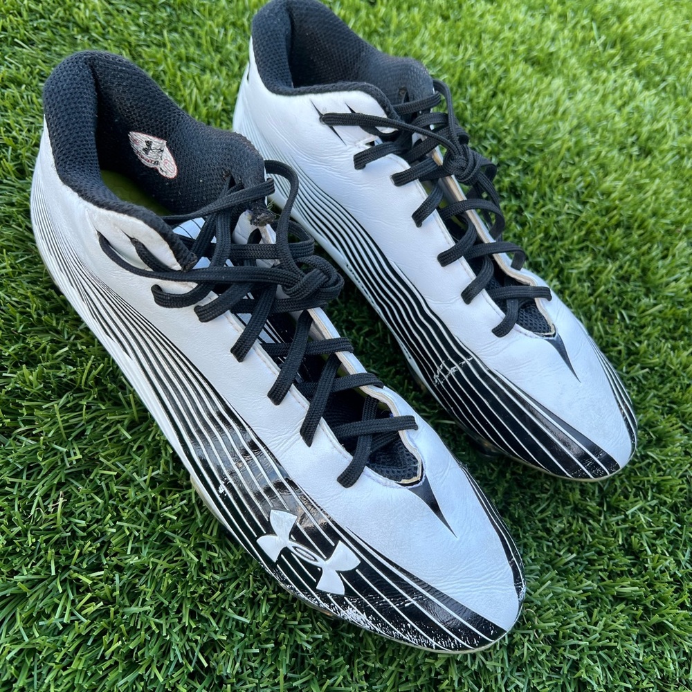 Under Armour Speed Cleats White/Black Men’s Size: 12 - Used